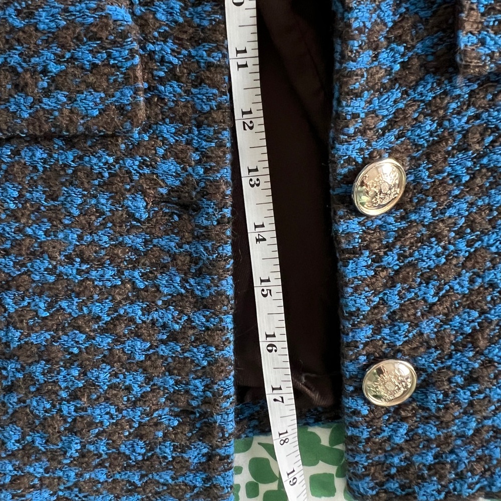 Zara Houndstooth Plaids Tweed Blazer Jacket - Picture 11 of 11
